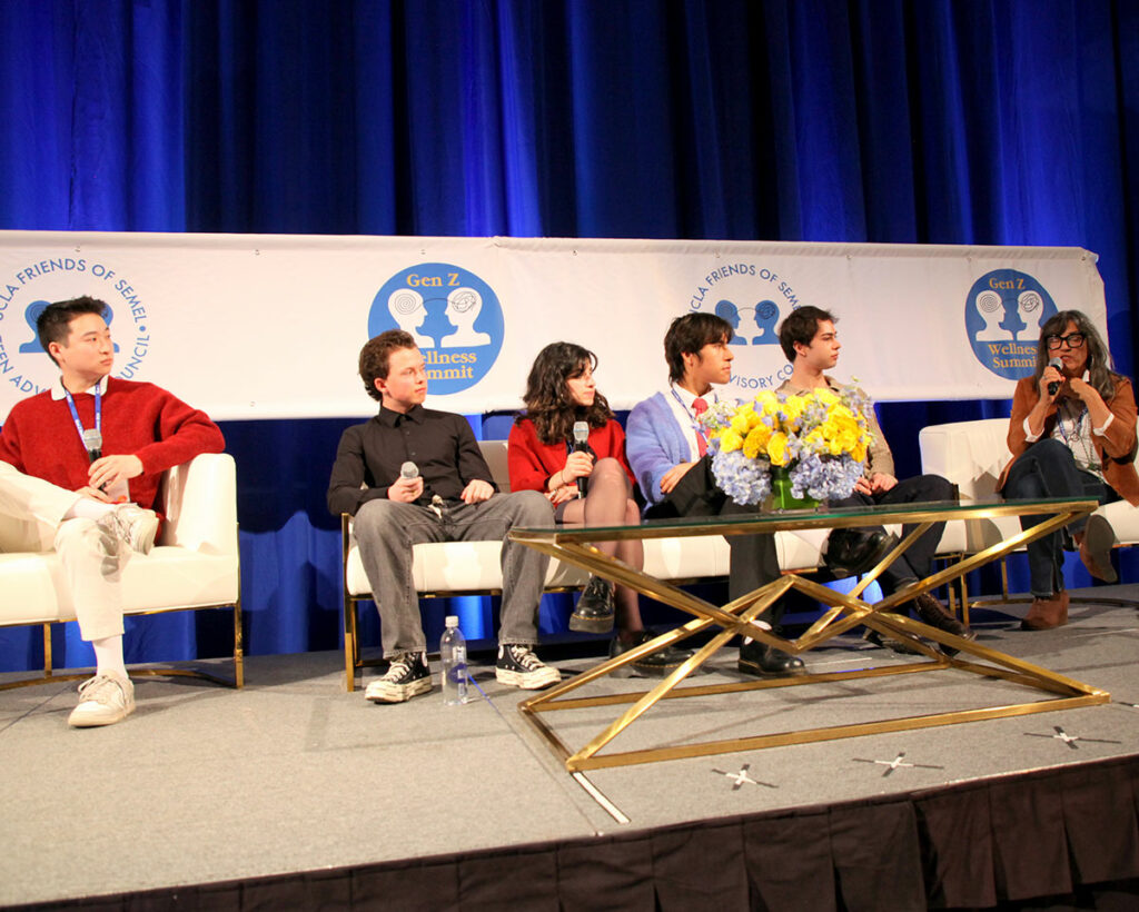 Influencer Eli Stone, musician Jacob Sartorius, youth media ambassador Jasmine Sorgen, Teenager Therapy co-host Gael Aitor, Talk With Zach founder Zach Gottlieb, and Center for Scholars and Storytellers director Yala Uhls discuss using social media intentionally