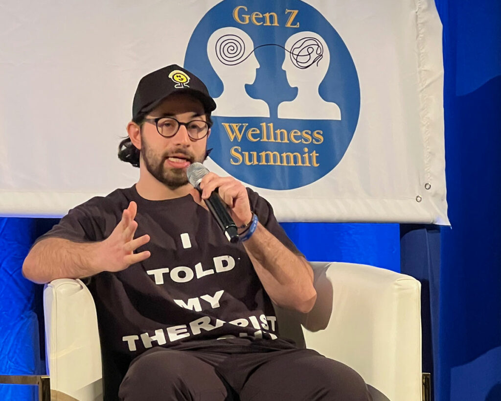 International DJ and entrepreneur Sam Koch says it all with his shirt: I Told My Therapist About You